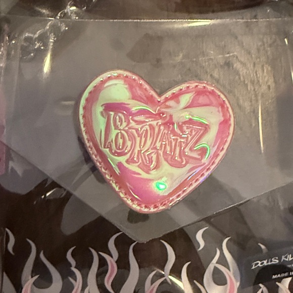 Clear Bratz Bag with Pink Flames and Chain Strap - Picture 2 of 2